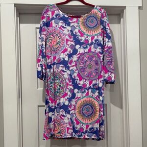 Lilly Pulitzer Pink and Blue Patterned Dress